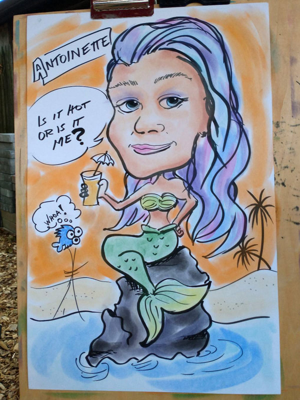 Mermaid Caricature of a woman