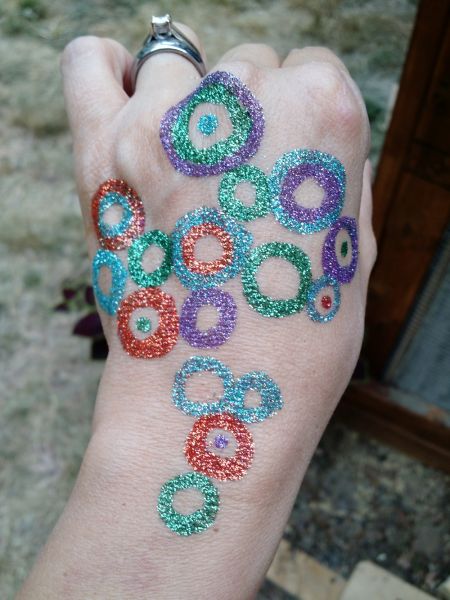 Circles Temporary Glitter Tattoo