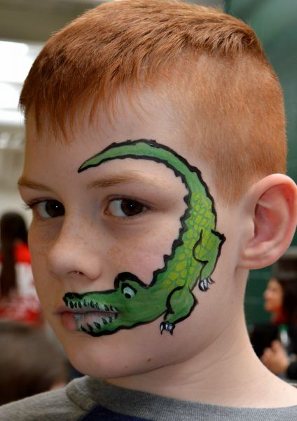 Alligator Face Painting