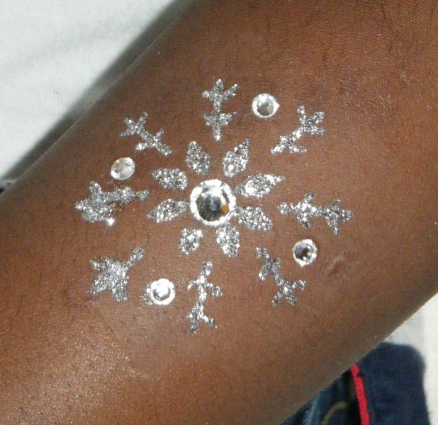 Snowflake Temporary Glitter Tattoo