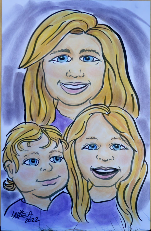 Caricature of an Aunt and Two Nieces