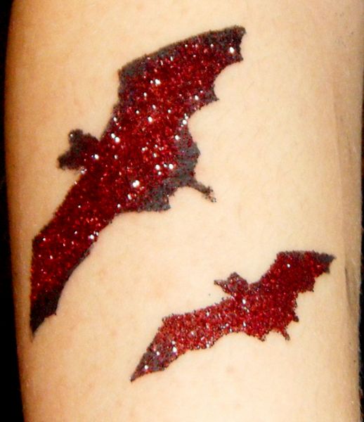 Bats Temporary Glitter Tattoo