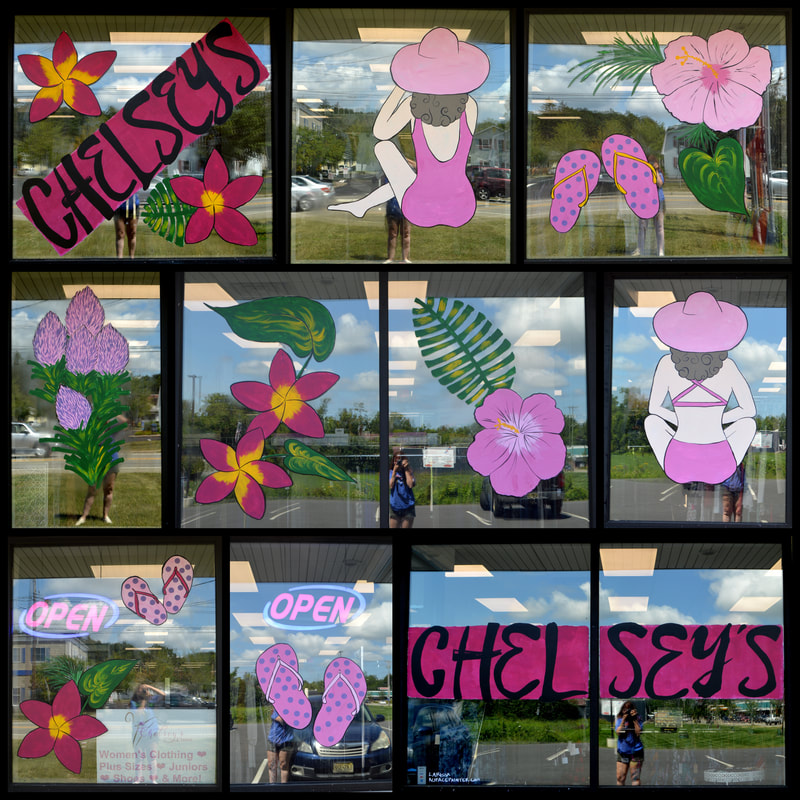 Summer Window Painting at Chelsey's in Franklin, Sussex County, NJ