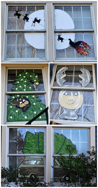 Christmas Vacation Residential Window Painting in Wayne, Passaic County, NJ