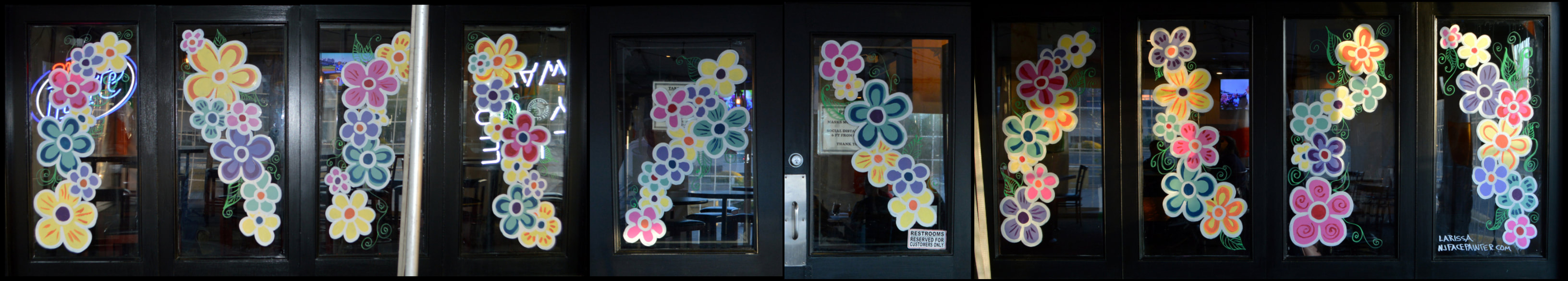 Spring Window Painting at The Copper Still in Pomona, Rockland County, NY