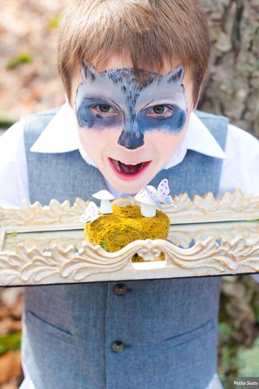 Enchanted Forest Raccoon Face Painting at Professional Photo Shoot