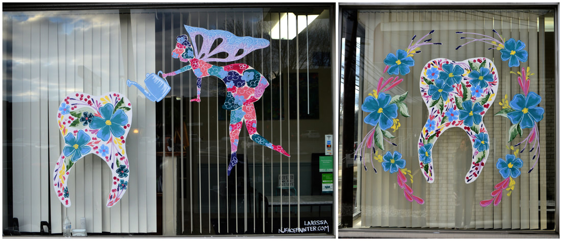 Spring Window Painting at Dental Aesthetics in Woodland Park, Passaic County, NJ