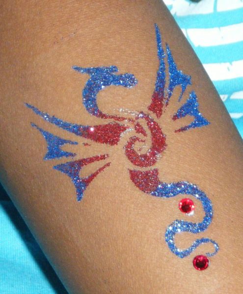 Dragon Temporary Glitter Tattoo