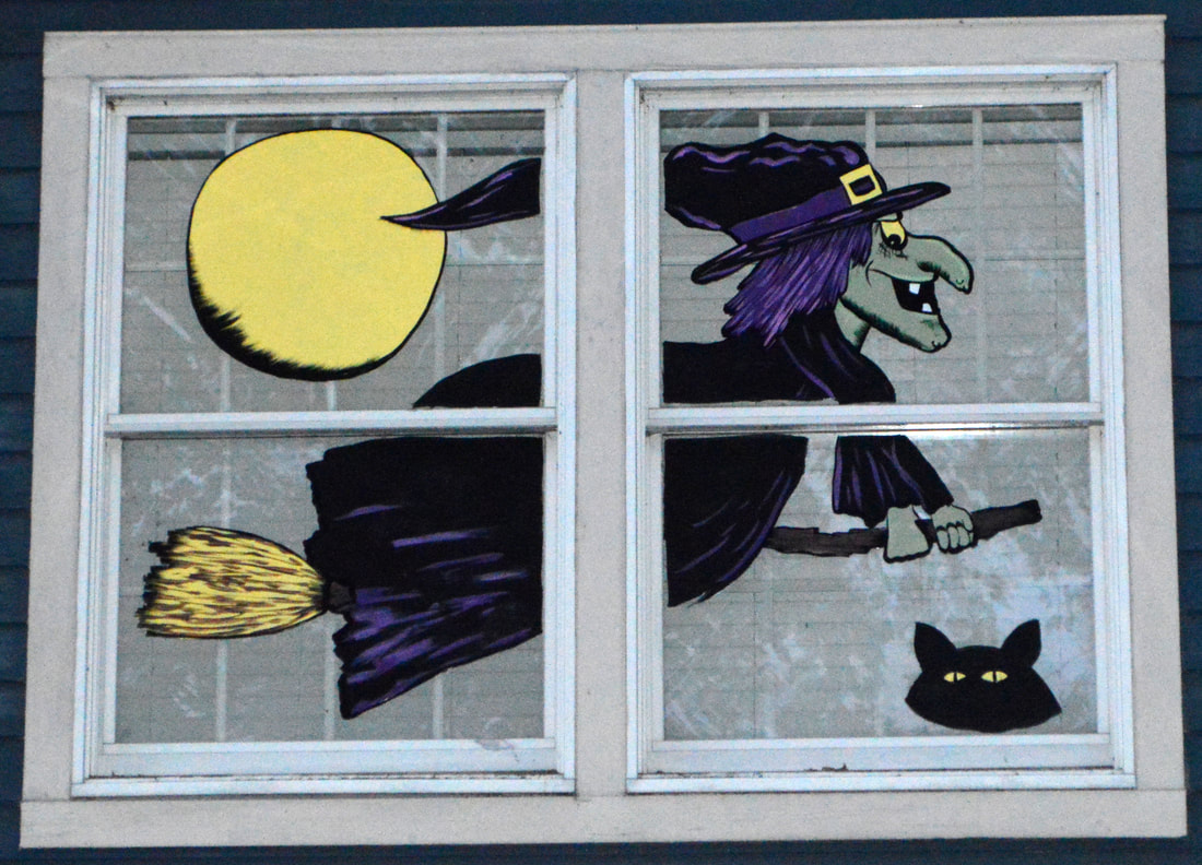 Halloween Witch Window Painting