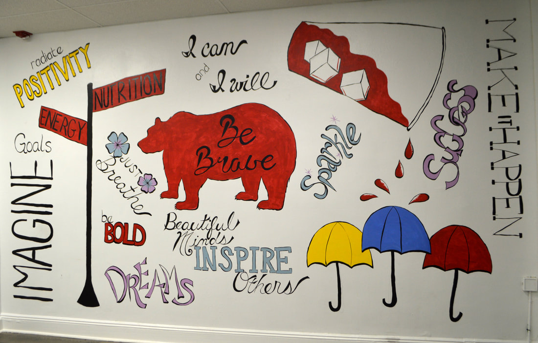 Graphic Interior Wall Mural at Healthy Cravings in Bergenfield, Bergen County, NJ