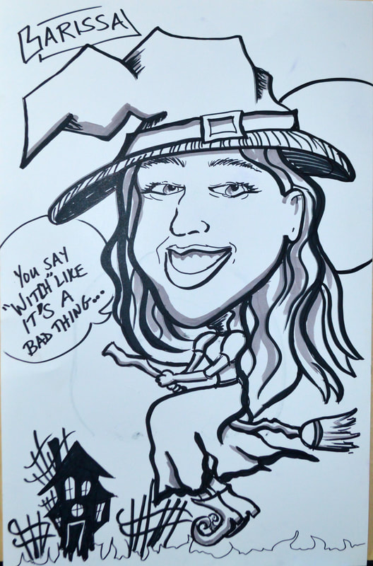 Halloween Witch Caricature