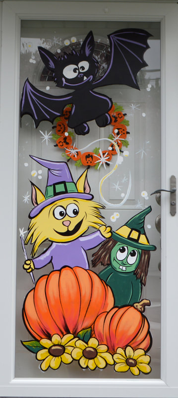 Halloween Residential Storm Door Painting in Fair Lawn, Bergen County, NJ