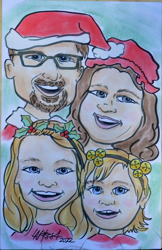 Christmas Family Caricature