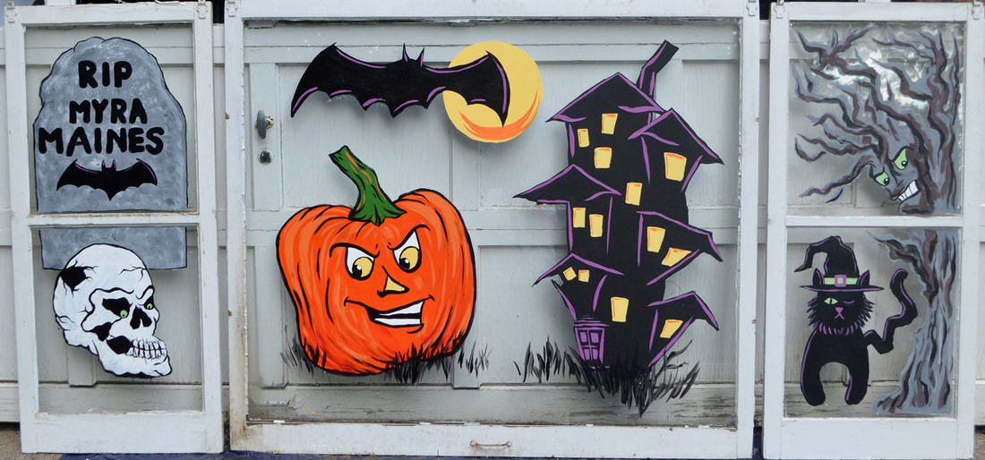 Residential Halloween Window Painting in Franklin Lakes, Bergen County, NJ