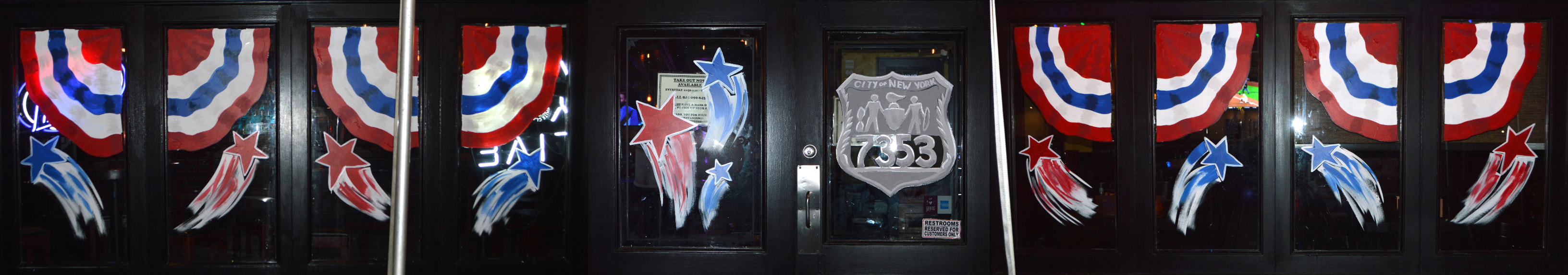 4th of July Window Painting at The Copper Still in Pomona, Rockland County, NY