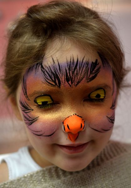 Owl Face Painting