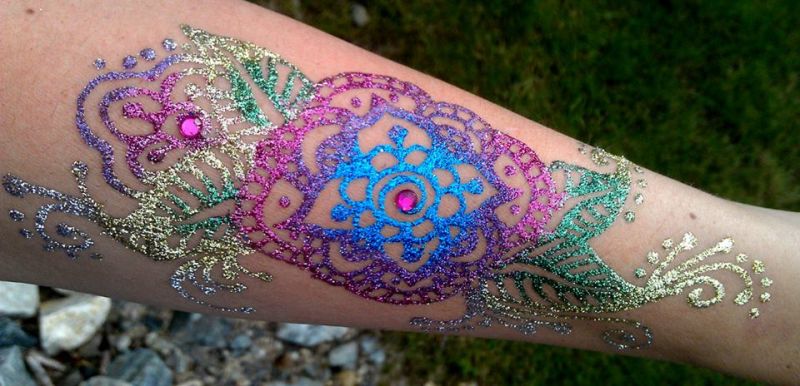 Henna Style Temporary Glitter Tattoo